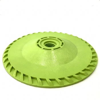 Green color Nylon 107 plastic backing pad with 5/8-11 threads